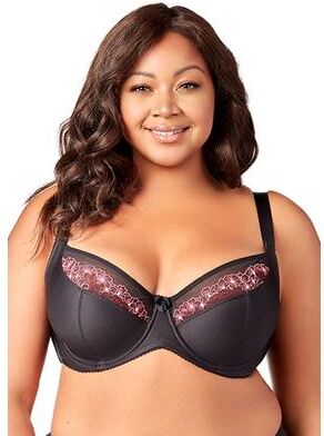 Plus Size Women's Star Curves Underwire Bra 2918 by Elila in Black (Size 42 DD/E)