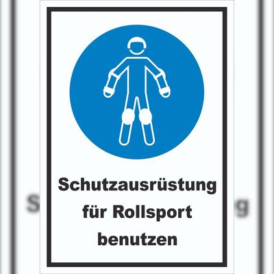 HB-Druck Schutzausrüstung für Rollsport benutzen Schild A6 (105x148mm)