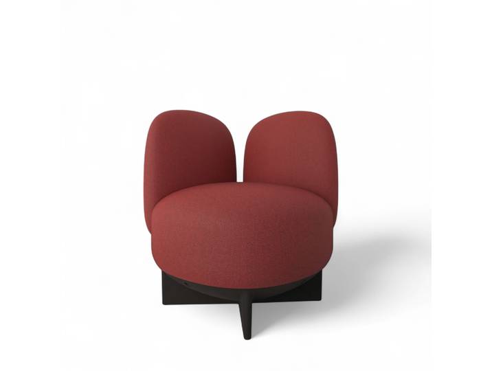 Gaber To-Go Hocker mit Rücken- & Armlehne, Rot/Schwarz, Neu