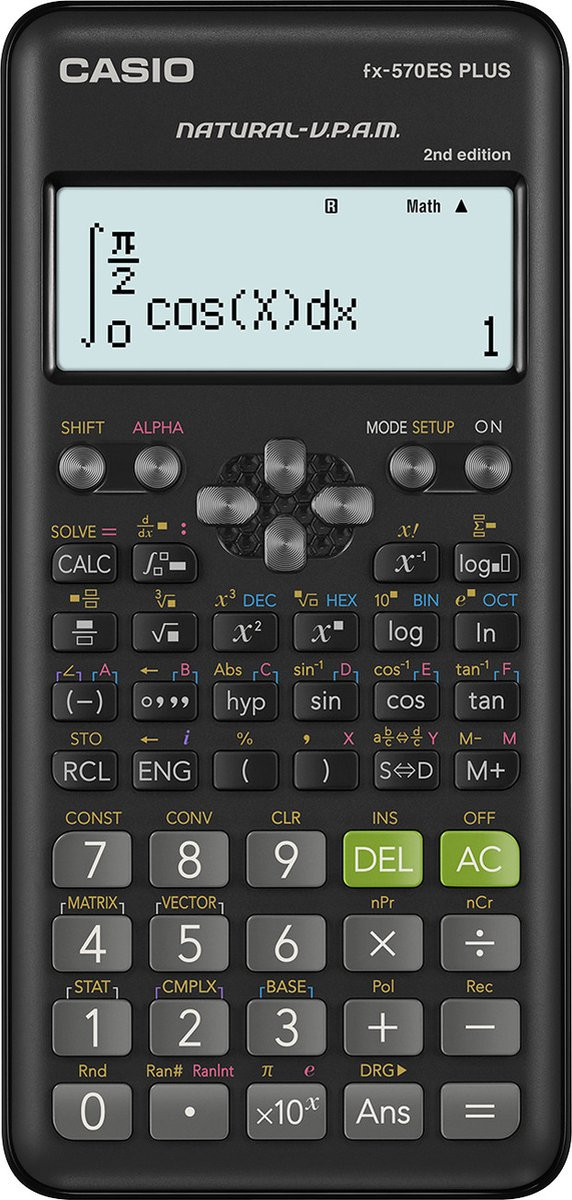 Casio FX-570ES PLUS-2 Wetenschappelijke rekenmachine Zwart