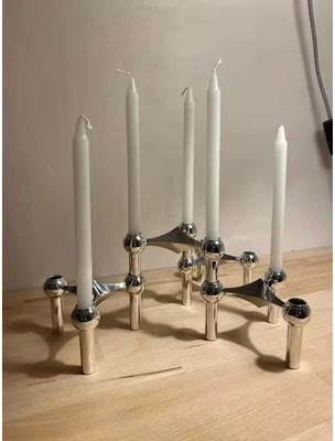 Uplift Essentials Molecular Structure Nordic Candle Holder silver