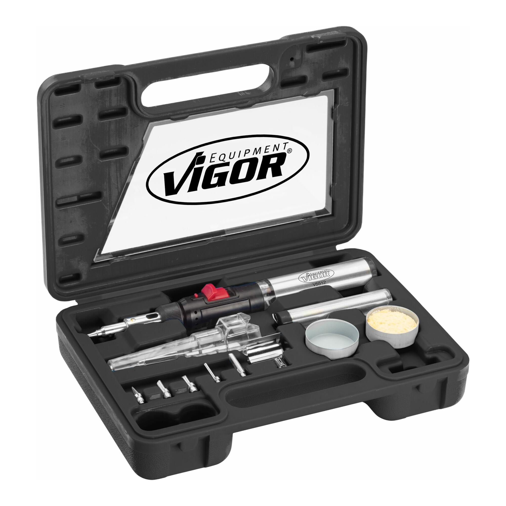 VIGOR V5512 Gas Lötkolben Satz mit 12 Teilen, V5512)