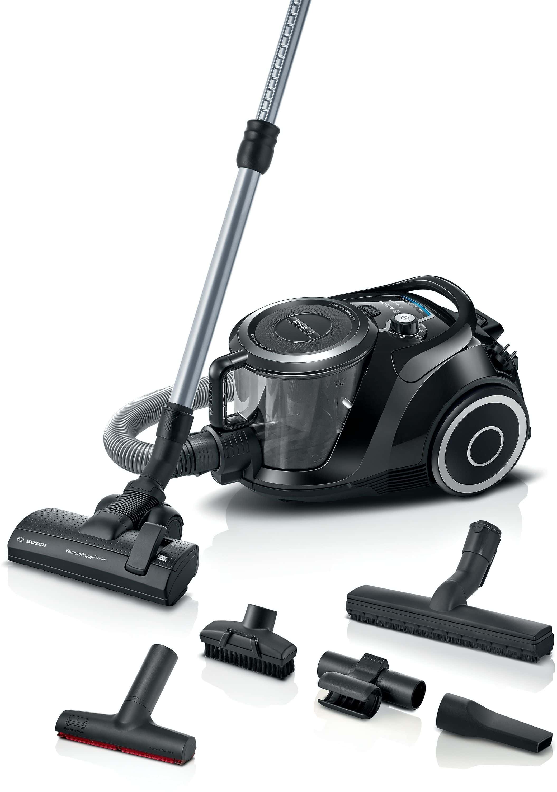 Bosch Serie 6 BGC41XSIL Bodenstaubsauger Beutellos 700 W Allergie-Filter (Schwarz)