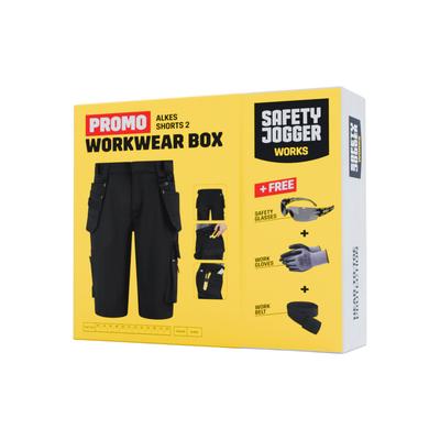 Arbeitsbundhose SAFETY JOGGER WORKS "Promo Box Arbeitsbekleidung Alkes Shorts 2", Herren, Gr. 54, EURO, schwarz, Hosen