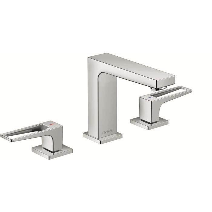 hansgrohe Metropol 110 Waschtischarmatur 74514000 chrom, 3 Loch Waschtischarmatur, Bügelgriff