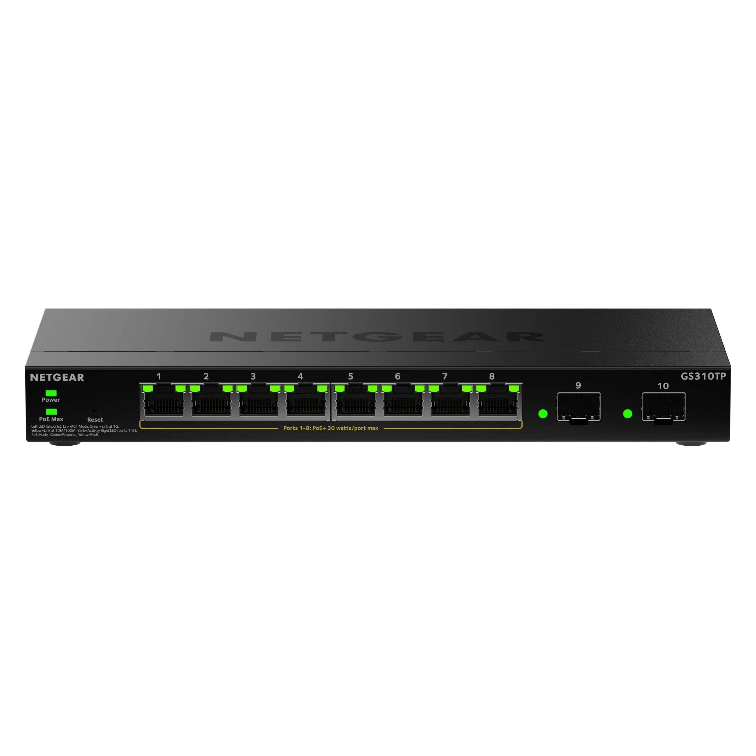 Netgear 8-PORT 1G POE+ SMART SWITCH (8 Ports) (GS310TP-200EUS)