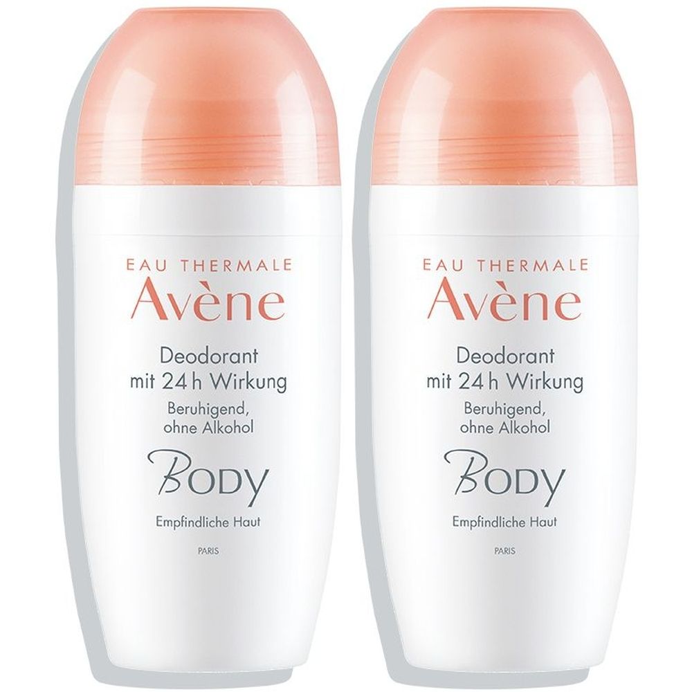 Avene Body Deodorant 24H x2 2x50 ml Roller