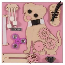 3Toysm Hugo der Hund rosa Manipulationstafel