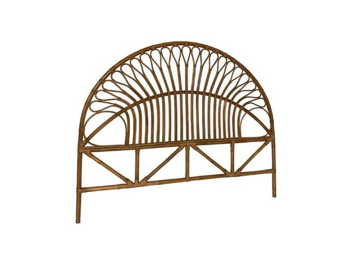 Tête de lit en rotin foncé. L 160 x P3 x H130cm
