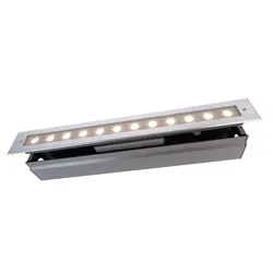 Deko-Light Bodeneinbauleuchte Line Asymmetrisch 18W 3000K Silber