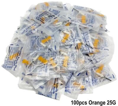 Uplifted Finds Vascular Access Butterfly System (Multi Pack) 100 Pcs Orange 25 G