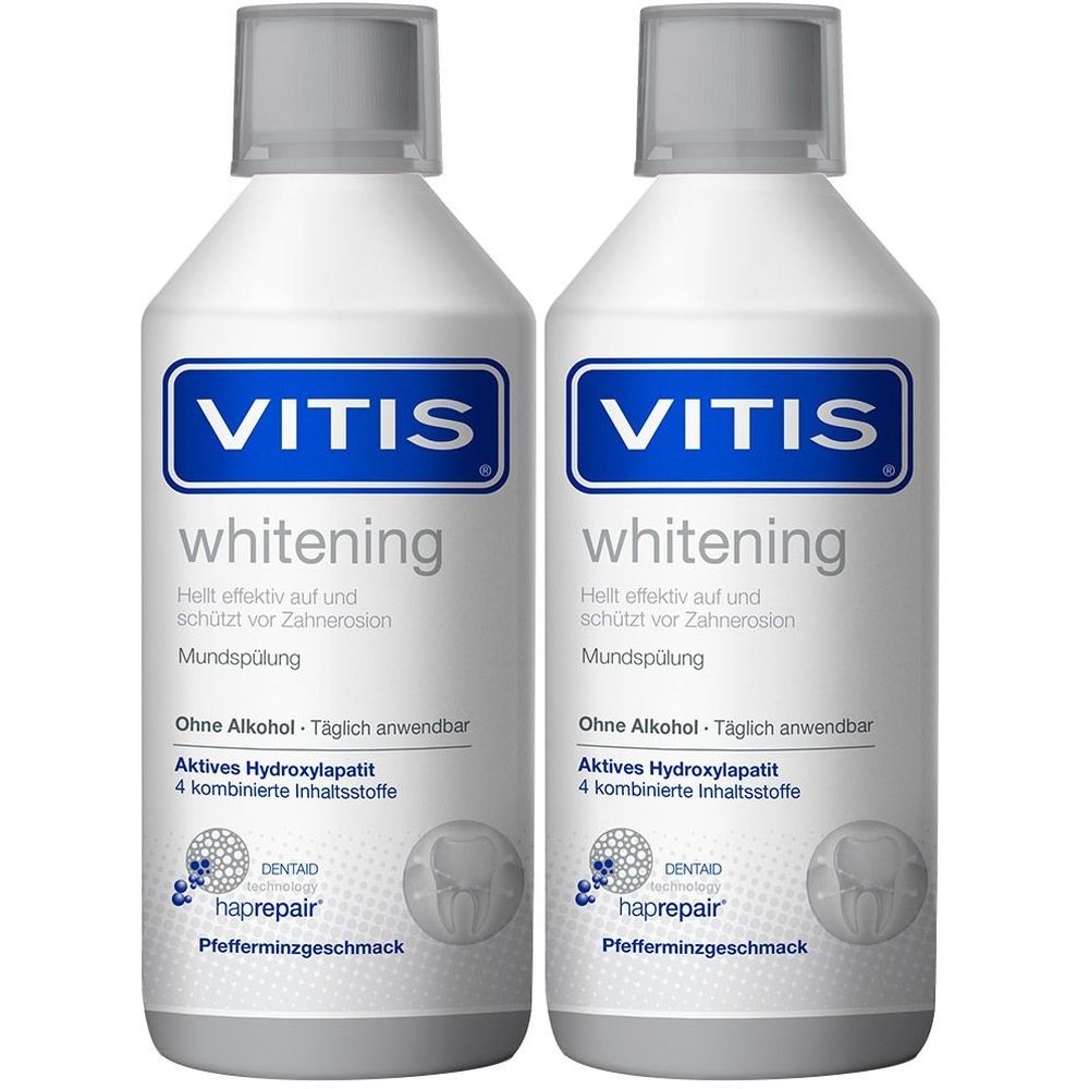 Vitis Whitening Mundspuel x2 2x500 ml Mundwasser