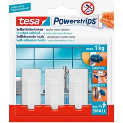 6x tesa, Klebehaken + Klebenagel, Powerstrips Haken SMALL CLASSIC
