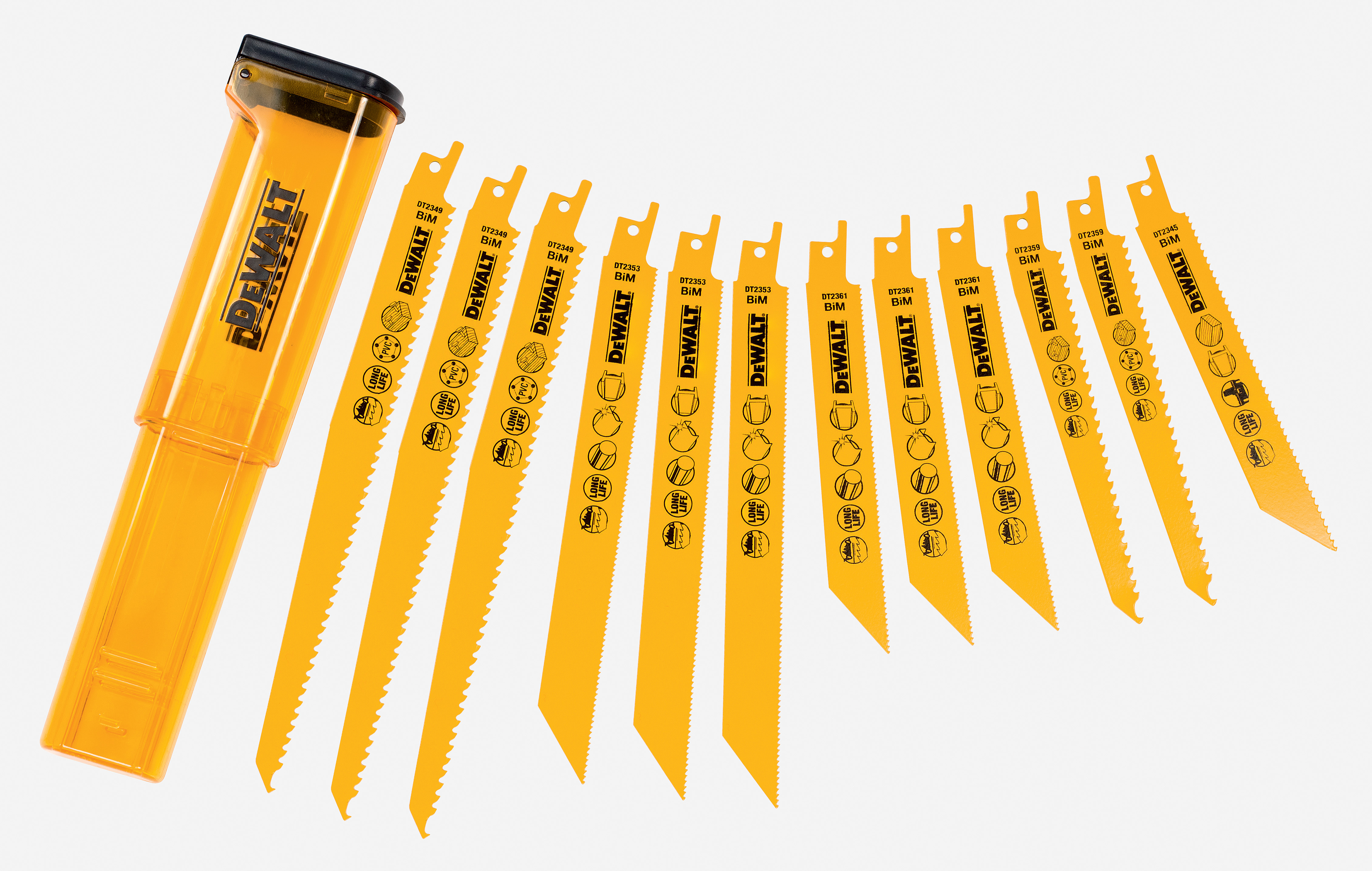 Säbelsägeblätter DEWALT BIM, Set 12-tlg. DT2445-QZ