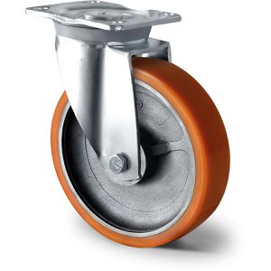 CASCOO Schwerlastrolle Serie I2U5, Lenkrolle, 160mm Ø, Polyurethan, Tragkraft 800kg