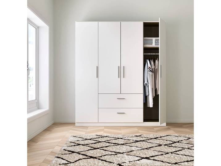 Drehtürenschrank II 181 x 197cm Weiß/Alpinweiß