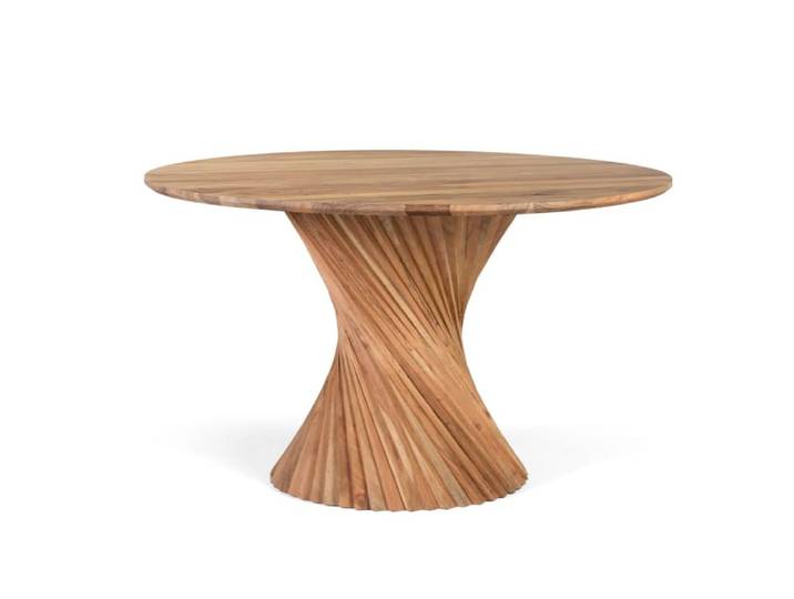 Table à manger en bois de manguier faite à la main