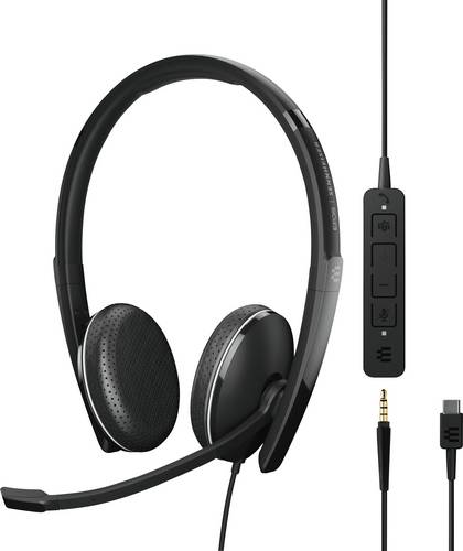 EPOS On Ear Headset kabelgebunden Stereo Schwarz Noise Cancelling Lautstärkeregelung, Mikrofon-Stummschaltung Telefon
