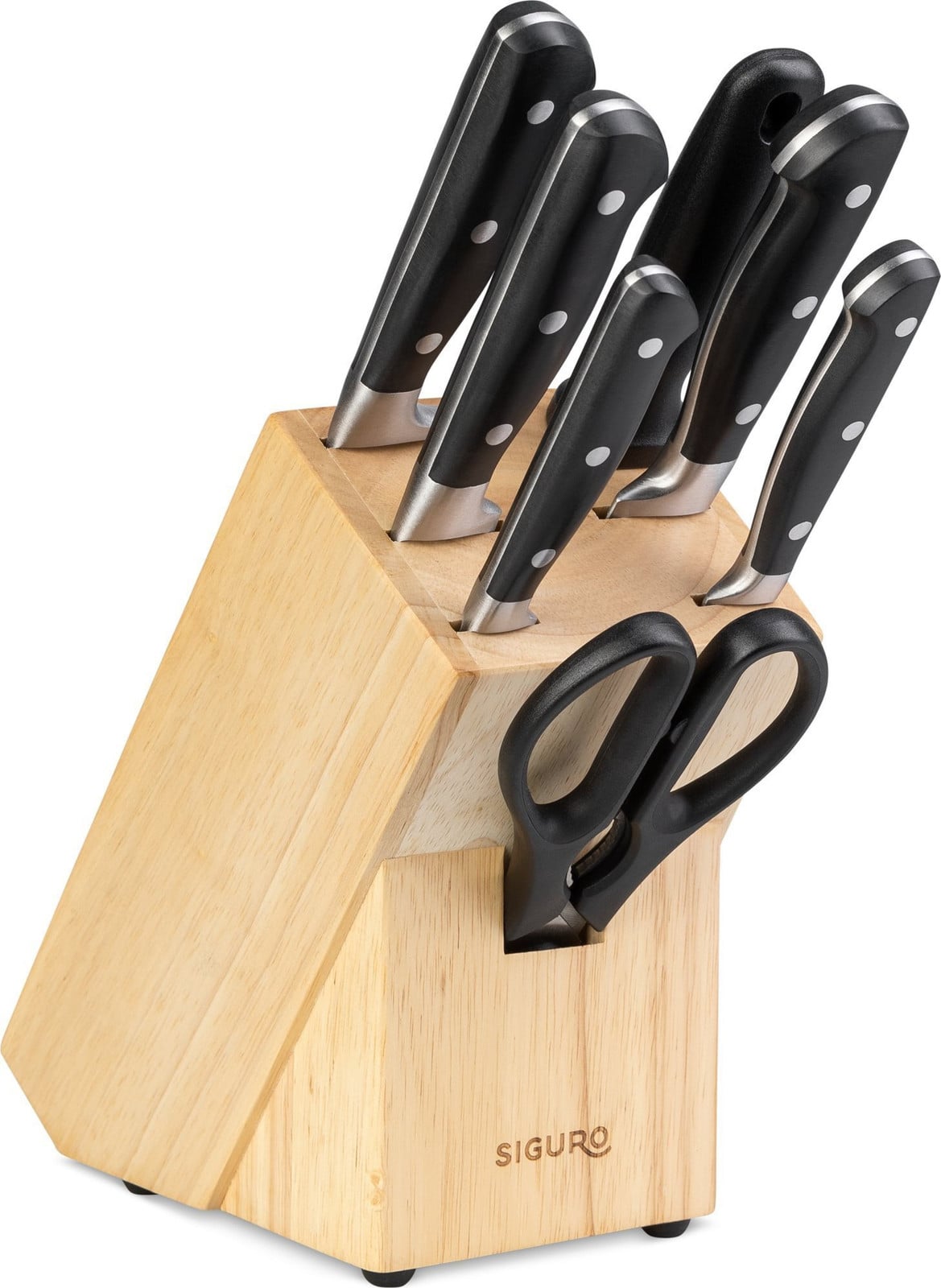 Siguro Sada Uchi messen set van 7 stuks met houten blok