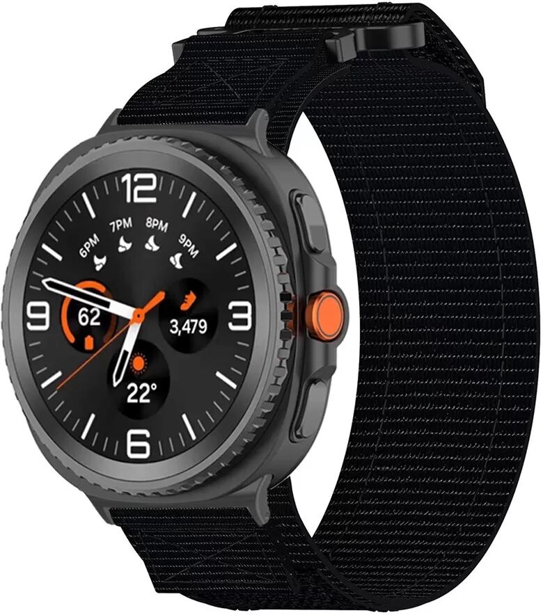 INF Nylon-Armband kompatibel mit Samsung Galaxy Watch 8 – Schwarz, Komfortabel & Verstellbar