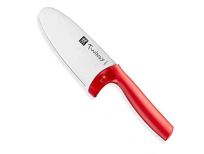 ZWILLING Twinny Kinderkochmesser 10 cm, mit Fingerschutz, ab 3 Jahren, Abgerundete Klingenform, Edelstahl, Rot