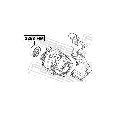 FEBEST Umlenk-/Führungsrolle, Keilrippenriemen 2288-HM für HYUNDAI