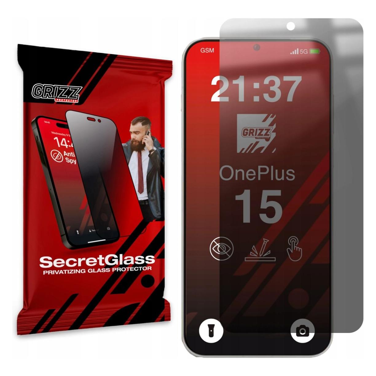 Grizz Glass Matowe szkło prywatyzujące GrizzGlass SecretGlass do OnePlus 15 (1 Stk., OnePlus 15) (GRZ16539)