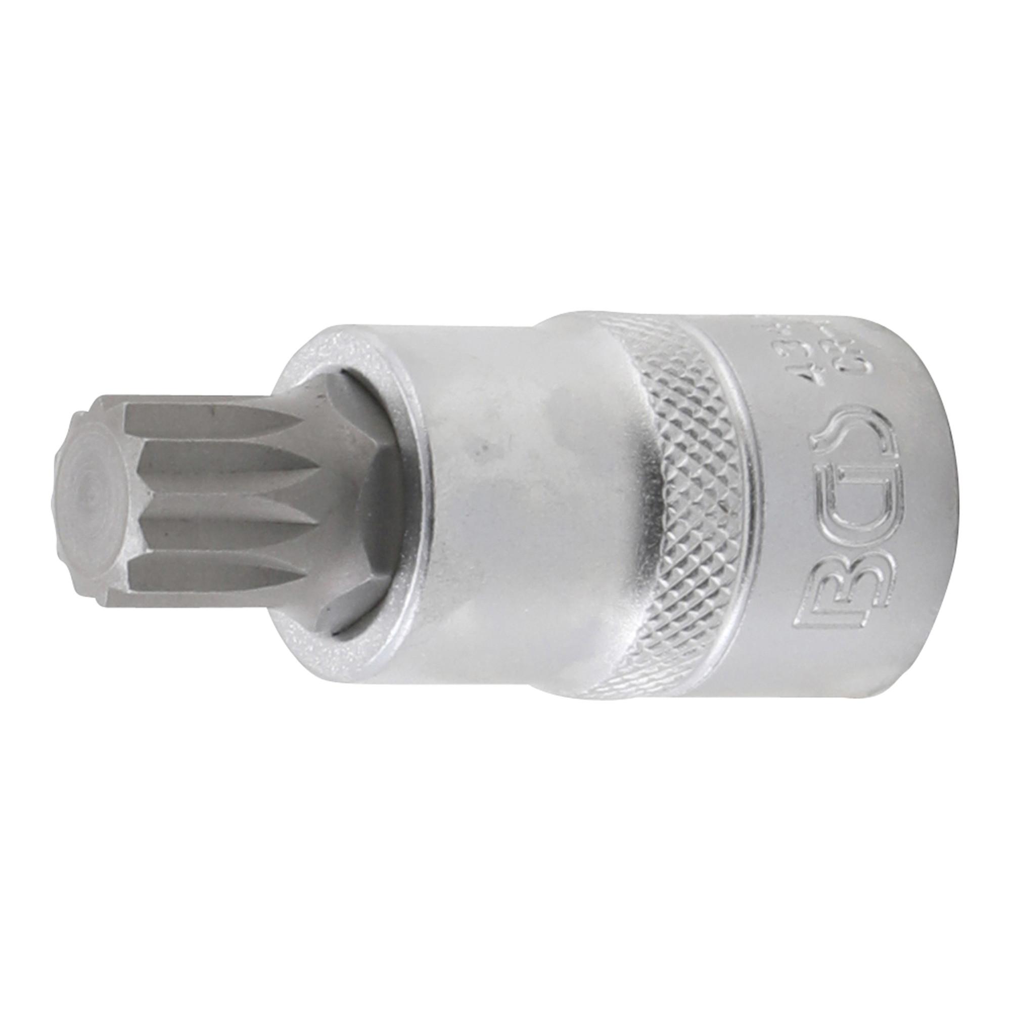 BGS Bit-Einsatz Antrieb Innenvierkant 12,5 mm Innenvielzahn (für XZN) M14 ; BGS technic (4344)