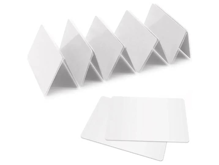 Carte PVC vierge avec puce RFID NTAG216 IC, étiquettes NFC programmables HF haute fréquence 13.56 MHz pour téléphones NFC ISO14443A, 100 pièces/lot