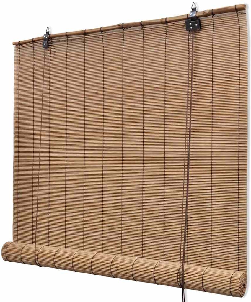 vidaXL Store roulant Bambou Marron 100x160 cm