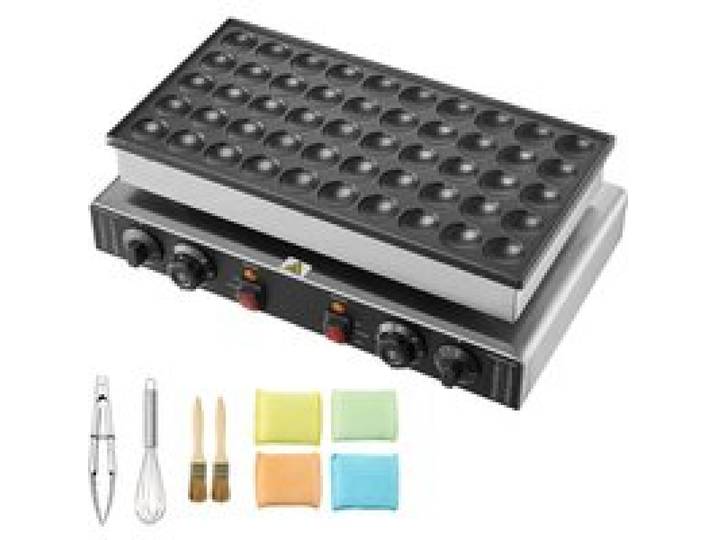 SucceBuy Appareil à Poffertjes Professionnel Cuiseur à Mini Pancakes 50 pièces Acier Inoxydable 1700W