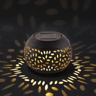 Uplift Essentials Retro Metal Solar Projector Table Lamp black