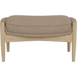 The Seal Fußhocker, helle Eiche, gepolstert, beige