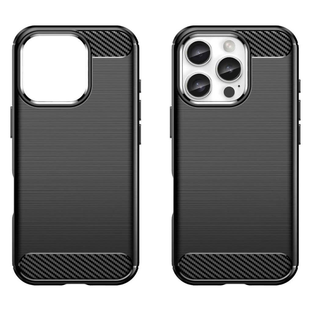 Cover-Discount iPhone 16 Pro - Metall Carbon Look Hülle (Apple iPhone 16 Pro) (49260481)