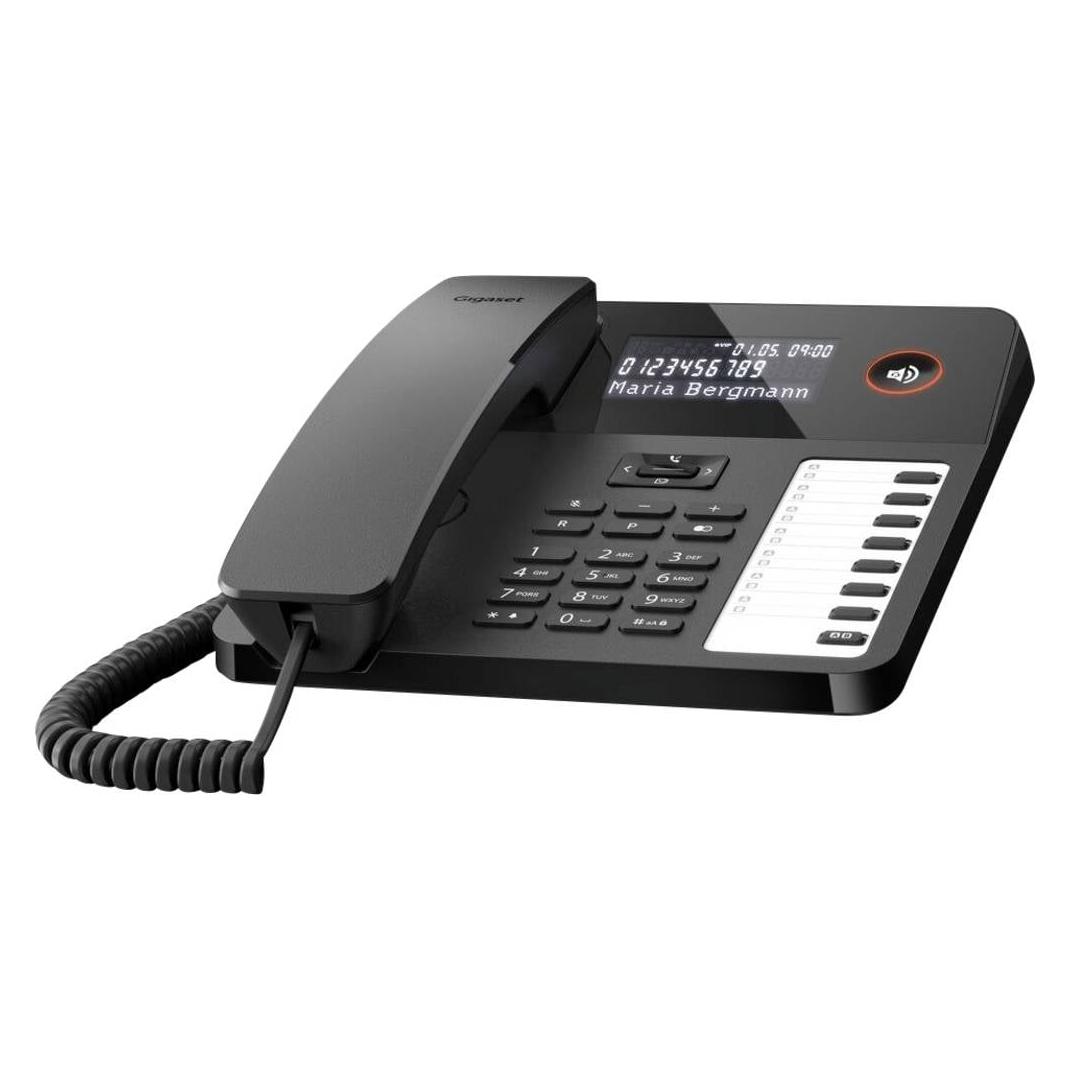 Gigaset DESK 600 schwarz / kabelgebundenes Telefon / Display (S30350-H224-R601)