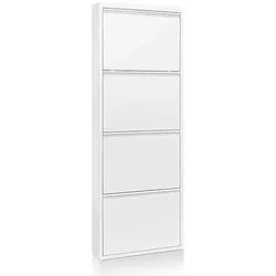 Hängender Schuhschrank mit Klappen Weiß