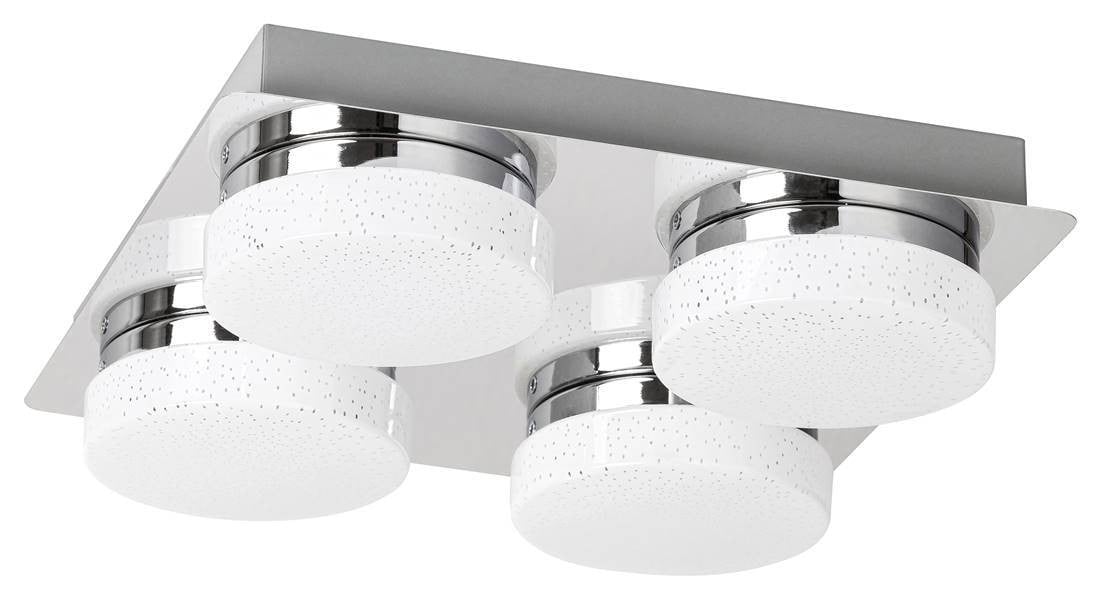 Rabalux Hilary Plafondlamp, LED, Zilverwit, 28 x 28 cm