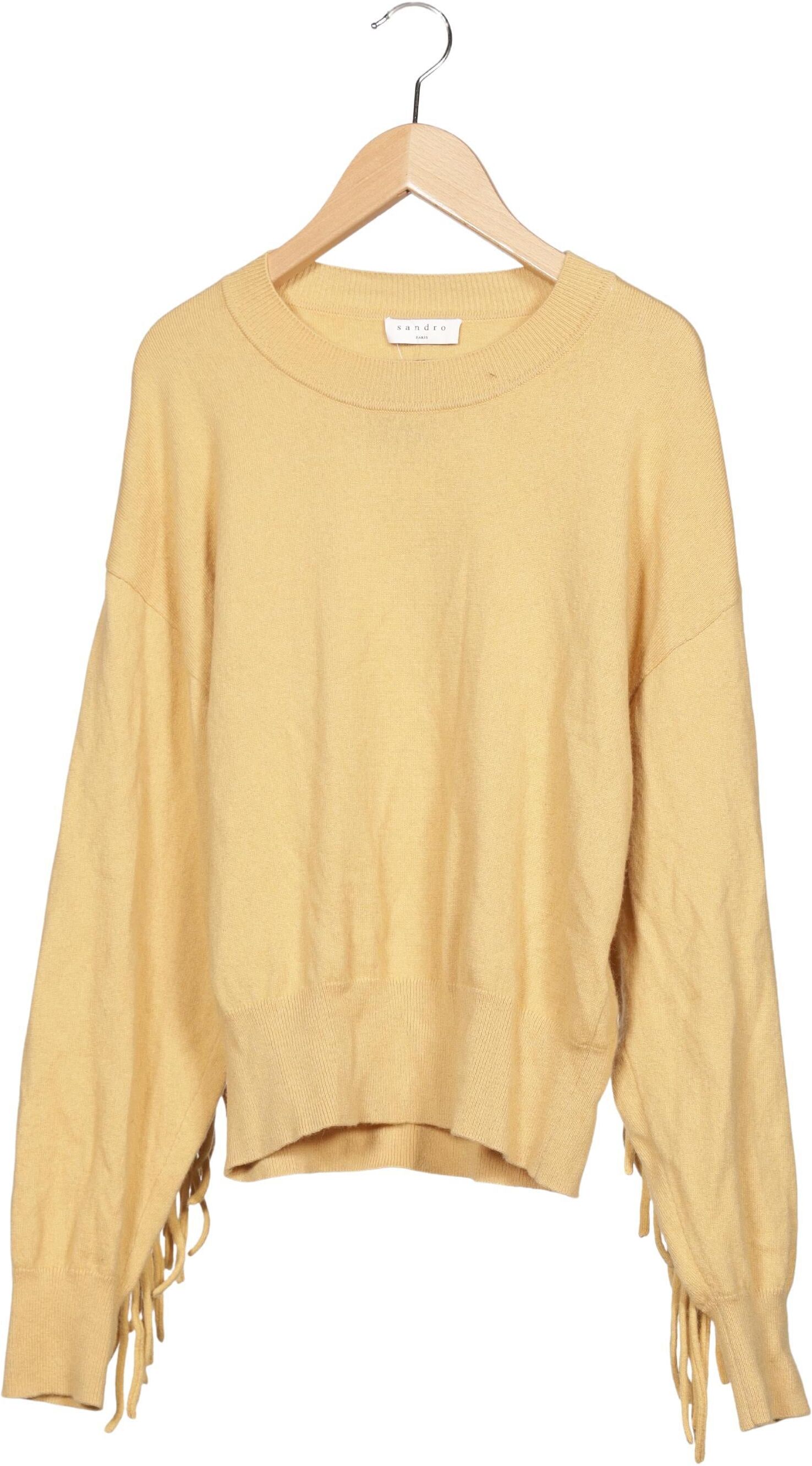 Sandro Damen Pullover, Gelb, Gr. EU 38 (Sandro 2), kein / Etikett - Second Hand