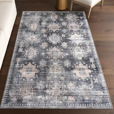 Nuloom Philomena Medallion SplashGuard Machine Washable Area Rug