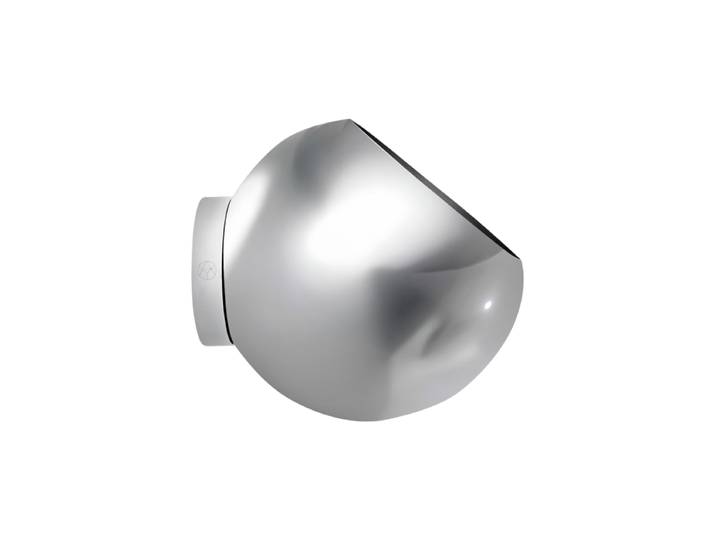 In-/Outdoor Design Blumentopf für die Wandmontage „Globe“, Silver Ø 21 x 18.8 cm AYTM