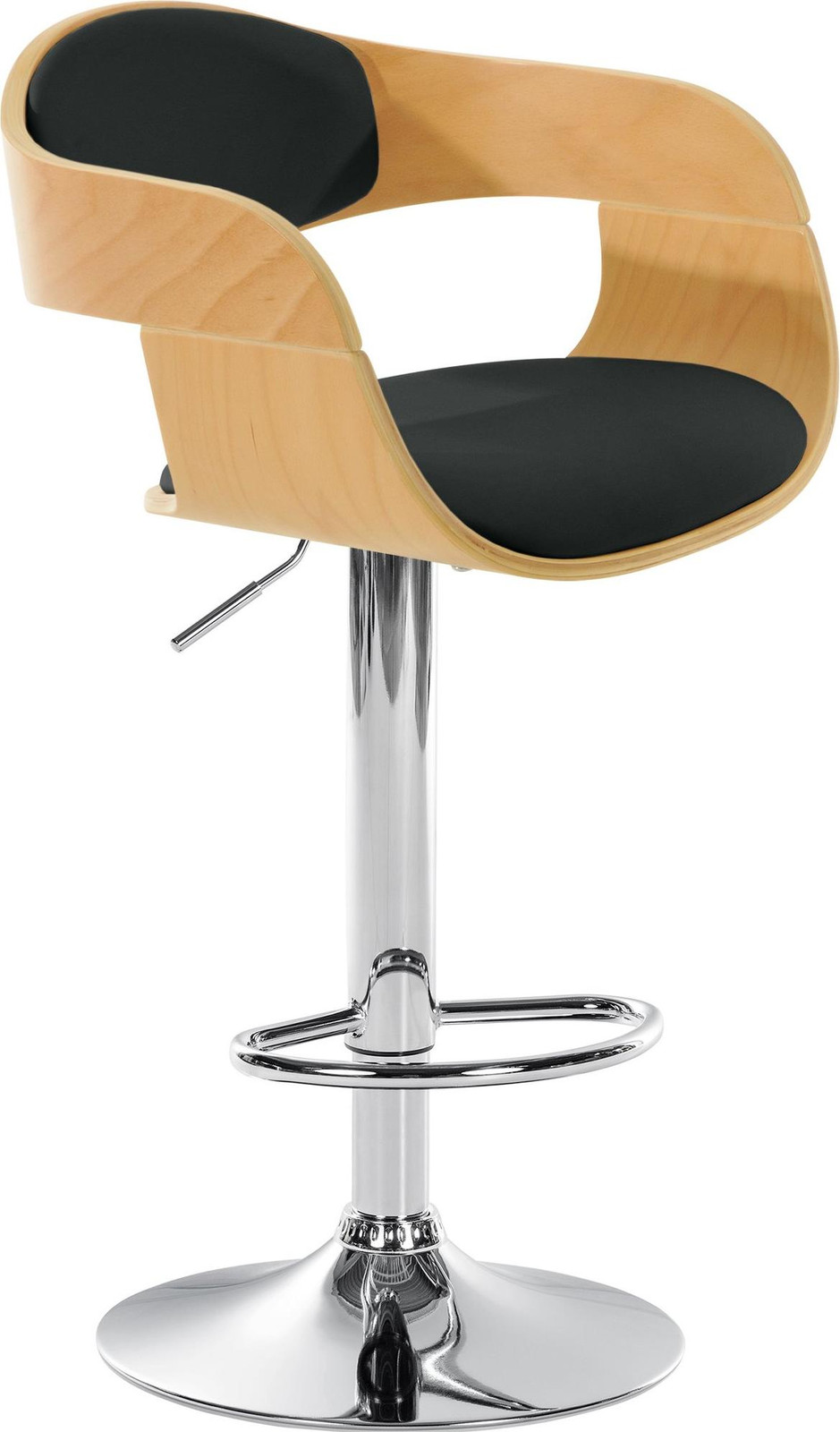 CLP Barkruk King, Hout, Natuurlijk - Zwart