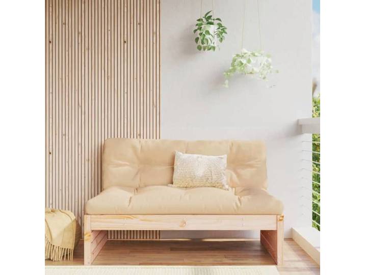 Canapé Central de Jardin Siège avec Dossier Meuble de Terrasse Patio Arrière-cour Balcon Extérieur Marron Bois de 825744