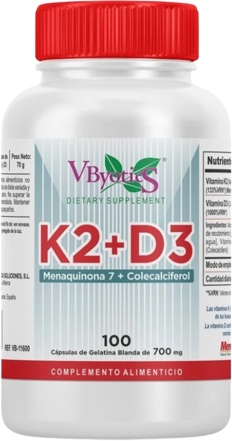 Vbyotics Vitamina K2 + D3 100 Cápsulas