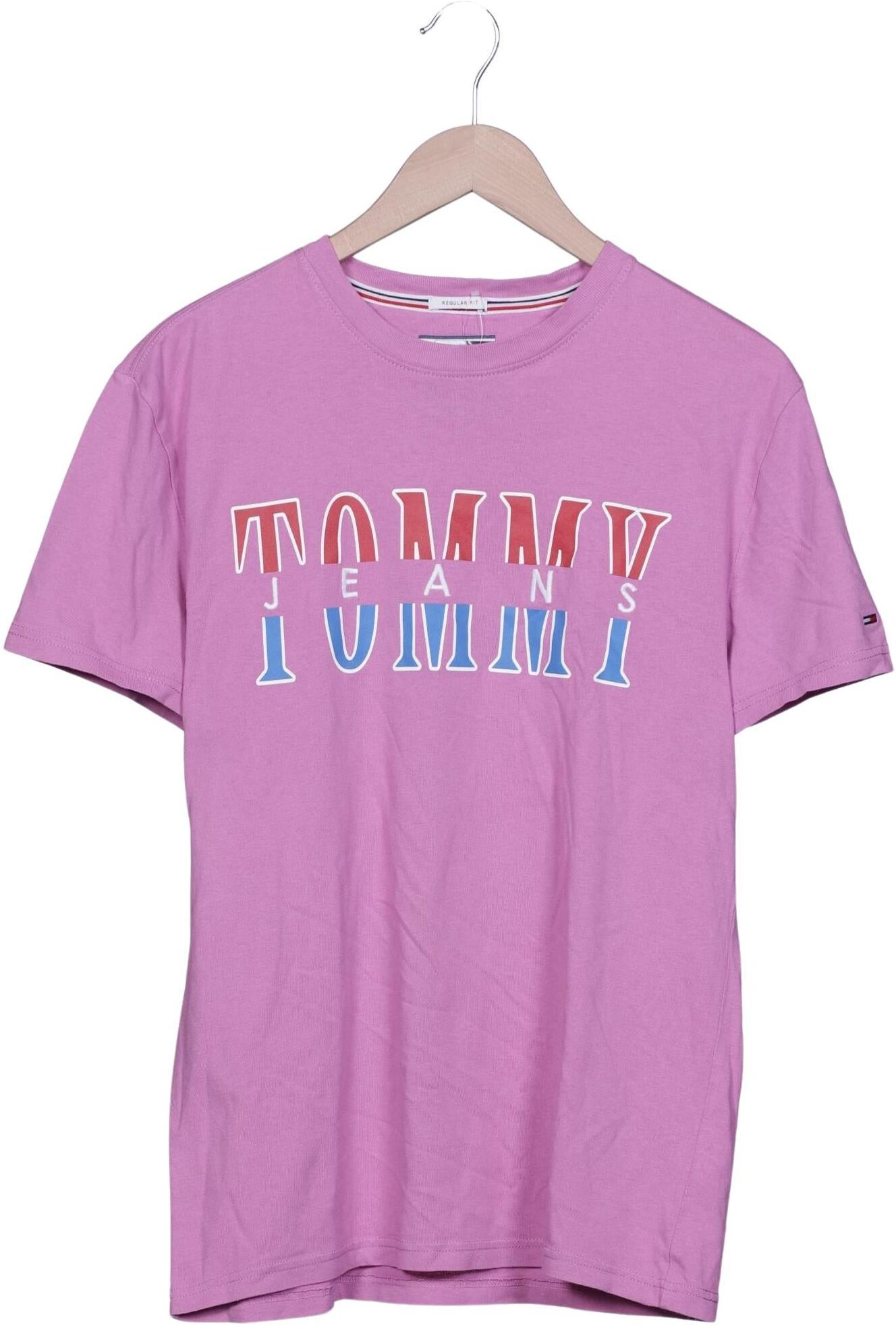 Tommy Jeans Herren T-Shirt, Pink, Gr. M, Baumwolle - Second Hand