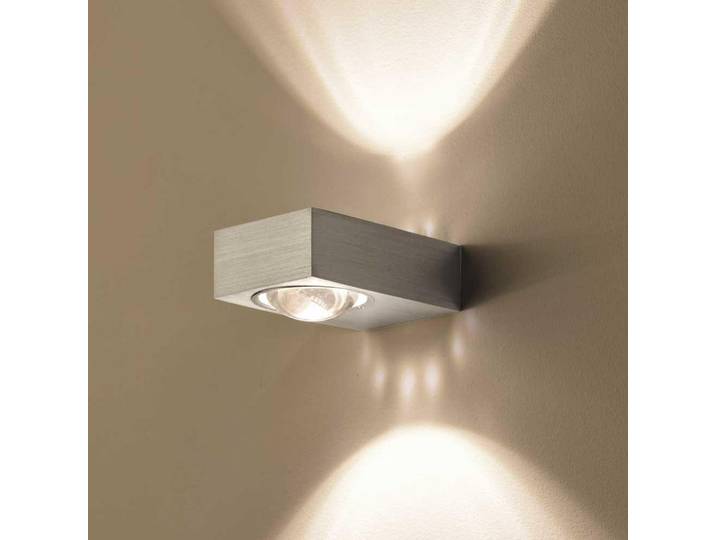 s.luce Led-Wandlampe Beam X Aluminium, Alufarben, Metall, Rund,Rund, G9, 8x4x12 cm, Lampen & Leuchten, LED Beleuchtung, LED-Wandleuchten