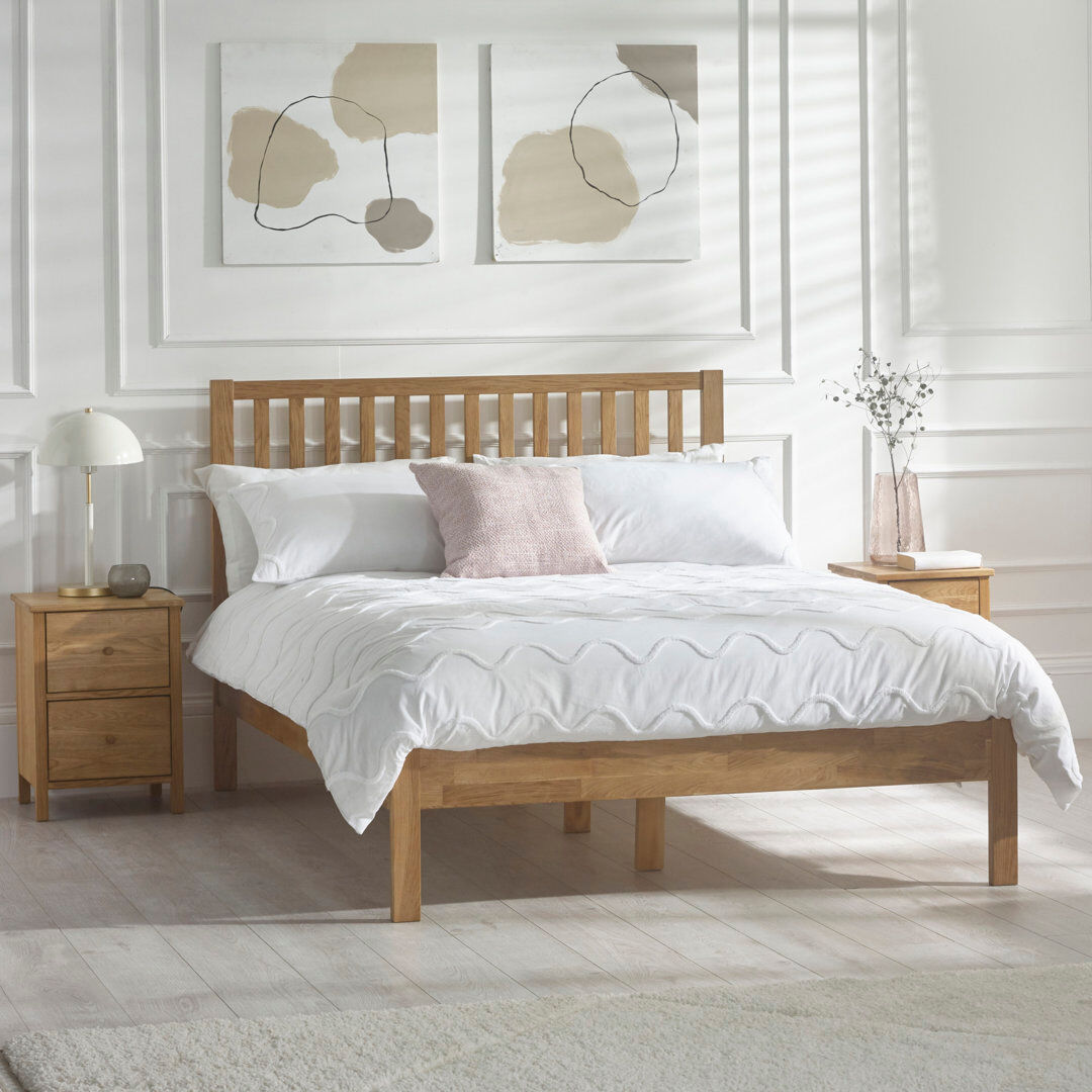 Union Rustic Maroa Bed Frame Oak 144.5 x 196 cm