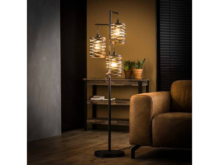 Liadomo Stehleuchte Lincoln, Wohnzimmerlampe, aus Metallspiralen