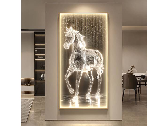 Lampes murales LED de luxe pour couloir, foyer, salon, décoration de la maison, ludéviation, moderne, peinture de cheval, éclairage mural