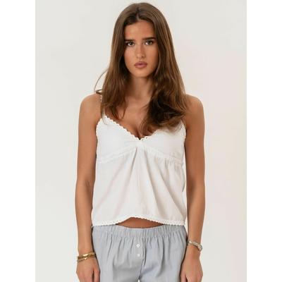 Funktionstop ITS MAY "ITS MAY Top Bella", Damen, Gr. XS/S, weiß, Obermaterial: 100% Baumwolle, Tops