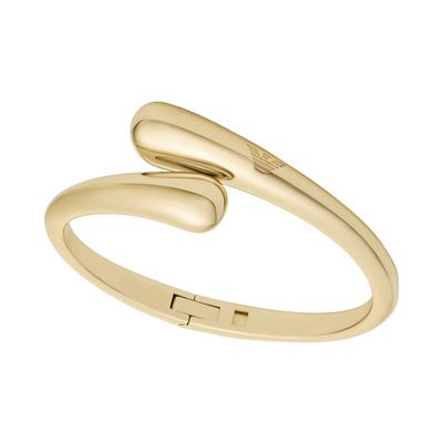 Armspange EMPORIO ARMANI "Schmuck Geschenk Metall ICONIC TREND", gold (gelbgoldfarben), Armbänder, Damen, 16,5cm, Metall, Armspange